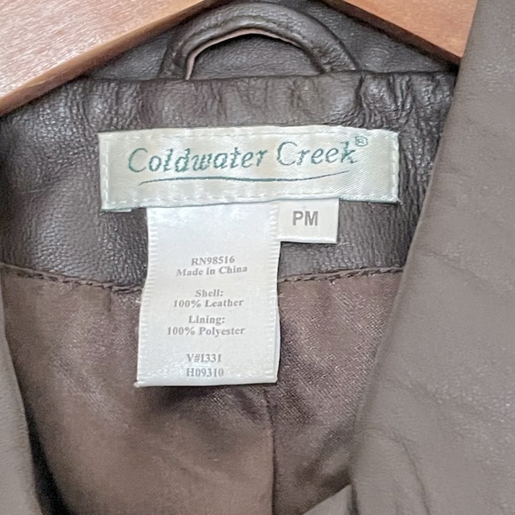 Coldwater Creek leather jacket PM - Picture 3 of 4